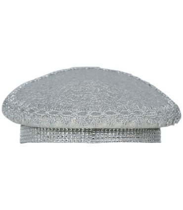 GORRA POLICIA PLATA BRIDE PEDRERIA